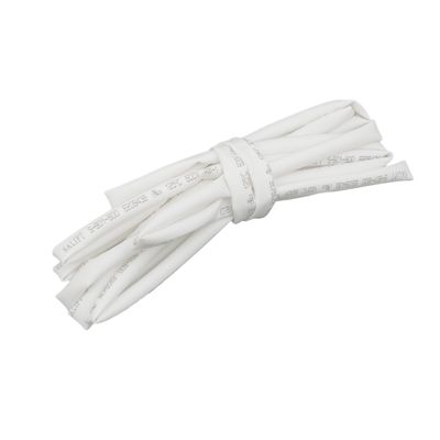 Aexit 2M Long Electrical equipment 4mm Inner Dia. Polyolefin Heat Shrinkable Tube White for Wire Repairing