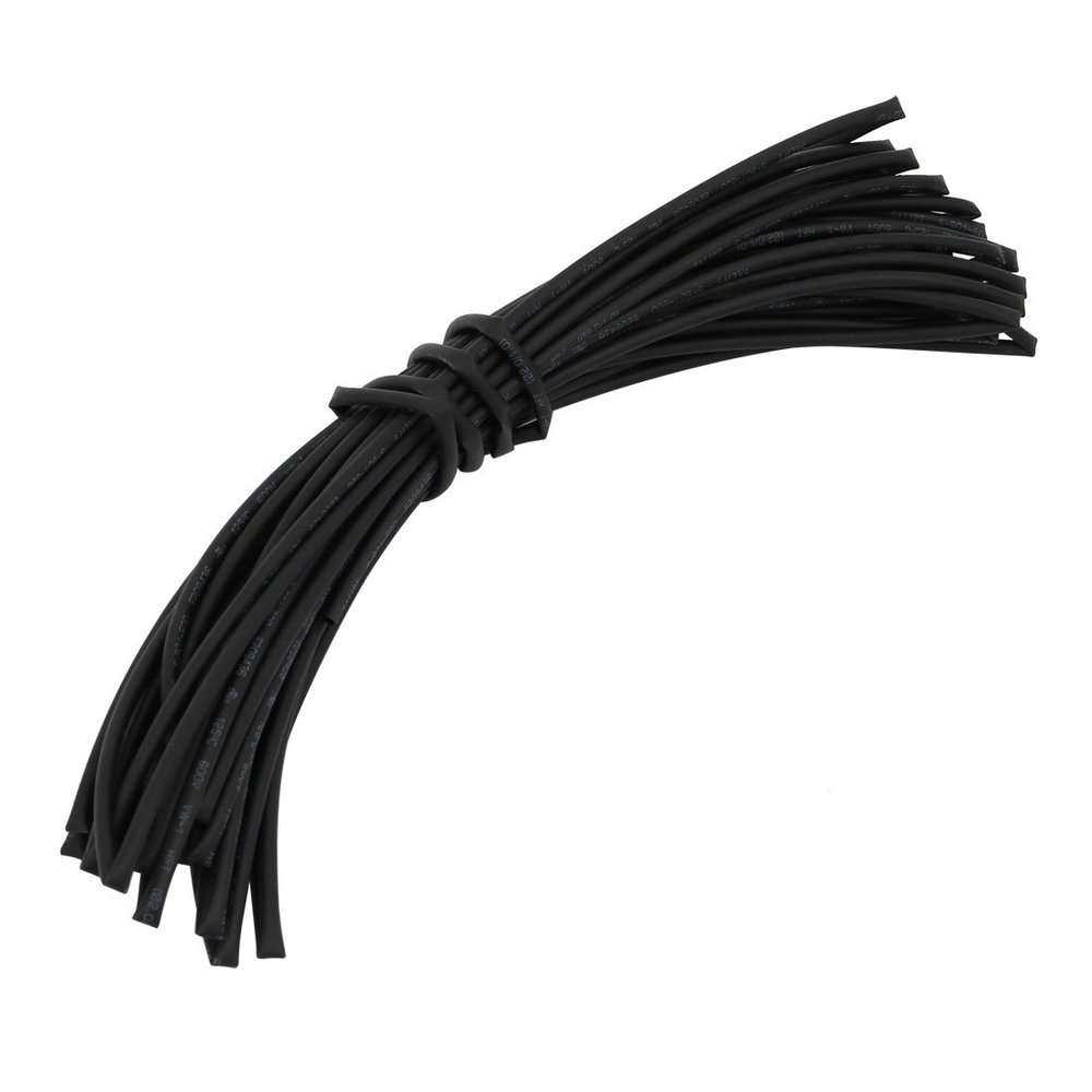 Aexit Polyolefin Heat Electrical equipment Shrinkable Tube Wire Wrap Cable Sleeve 8 Meters Length 2mm Inner Dia Black