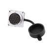 Aexit XA28 AC Distribution electrical 500V 10A 17 Terminals Female Aviation Connector Joint w Rubber Cover view 1
