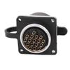 Aexit XA28 AC Distribution electrical 500V 10A 17 Terminals Female Aviation Connector Joint w Rubber Cover view 2