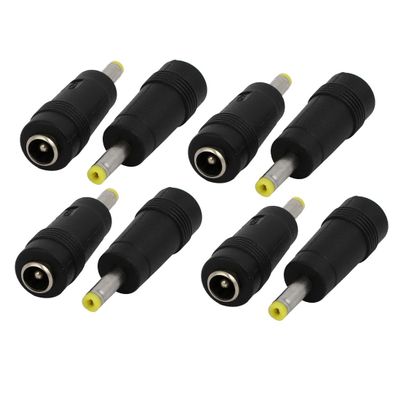 Aexit 5.5 x Distribution electrical 2.1mm Female to 4.0 x 1.7mm Male DC Power Adapter Connector 8pcs