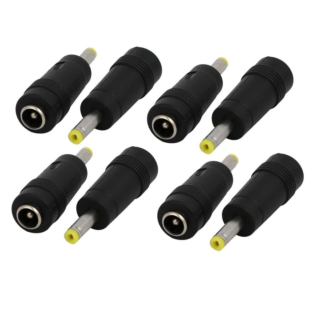 Aexit 5.5 x Distribution electrical 2.1mm Female to 4.0 x 1.7mm Male DC Power Adapter Connector 8pcs