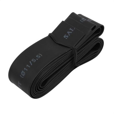 Aexit Polyolefin Heat Electrical equipment Shrinkable Tube Wire Cable Sleeve 1 Meters Length 11mm Inner Dia Black