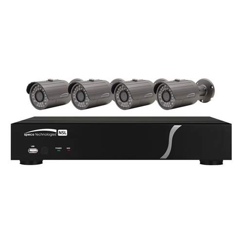 speco ZIPL84B2 8-Channel Plug-N-Play NVR 1080p 2TB with 4-3.7mm
