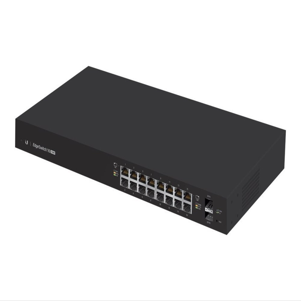 Ubiquiti Networks Ubiquiti EdgeSwitch 16 Switch 16 Ports Managed Rack-Mountable Black ES-16-150W (Renewed)