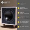 Cambridge Audio Minx X301-300 Watt Active Subwoofer Featuring Auxiliary Bass Driver and Fully Adjustable Sound - White view 2