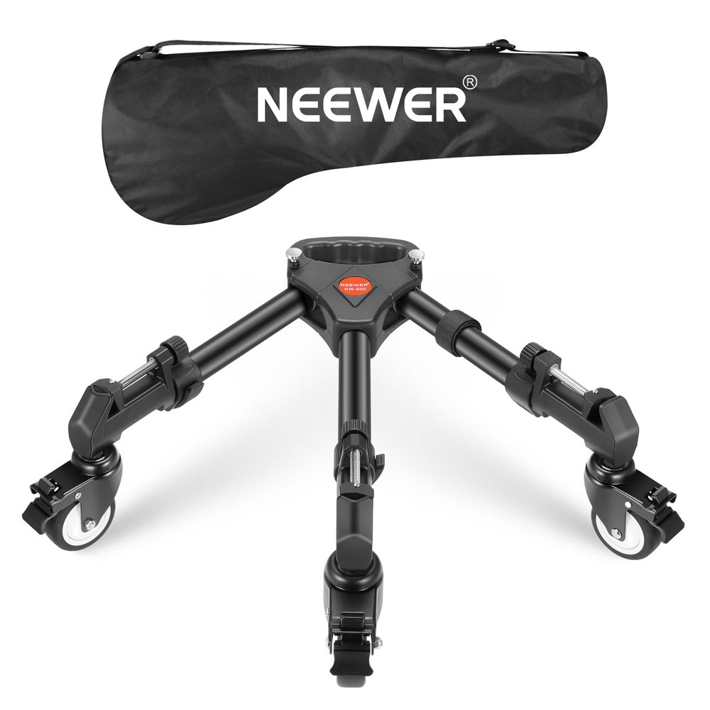NEEWER Photography Tripod Dolly, Heavy Duty 50lbs Capacity Tripod Wheels with 3" Rubber Wheels for DSLR Cameras Camcorder Photo Video Lighting