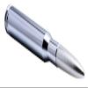 VMS Racing 50 Cal Caliber CHROME SILVER TIP BULLET ANTENNA in Heavy Gauge CNC Machined Billet Aluminum Short Compatible with Dodge Ram 1500 2500 3500 09-19 2009-2019 view 2