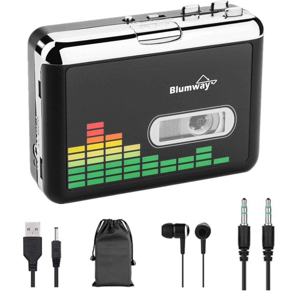 BlumWay USB Cassette to MP3 Converter, Cassette Tape Player, No PC Needed