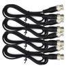 ANVISION 4-Pack Black 1m 3.3ft BNC Male to BNC Male Jumper Cable with Black Connector for CCTV DVR to TV System view 1