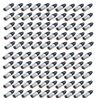 100 Genuine Neutrik NC3MXX 3 Pin Male XLR Mic Connector, Nickel, Silver Contact