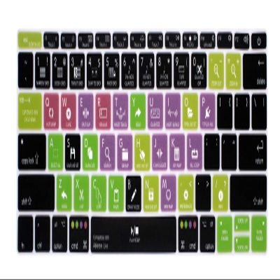 HRH Ableton Live Hotkey Silicone Keyboard Cover Skin for MacBook Pro 13" A1708 A1988 No Touch Bar 2018 2017 2016 Release and for MacBook 12" A1534 (2015)&A1931(2018) USA Layout Protective Skin