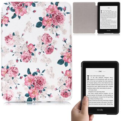 Artyond Case For 6" Kindle Paperwhite (10th Generation, 2018 Release), Thinnest Lightweight PU Leather Smart Cover with Auto Sleep/Wake for Amazon Kindle Paperwhite 2018 E-Reader, Flower