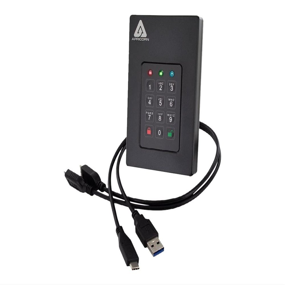 Apricorn 1TB Aegis Fortress L3 - FIPS Validated, SSD USB 3.0 Hardware Encrypted Portable Drive
