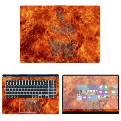 Decalrus - Protective Decal Flames Skin Sticker for Asus VivoBook S15 S530UA S530UN S530FA (15.6" Screen) case Cover wrap ASvivobkS15_s530ua-133