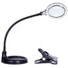Brightech LightView Pro Flex 2 in 1 Magnifying Desk Lamp, 2.25x Light Magnifier, Adjustable Gooseneck Magnifying Glass with Light for Crafts, Reading, Close Work view 1