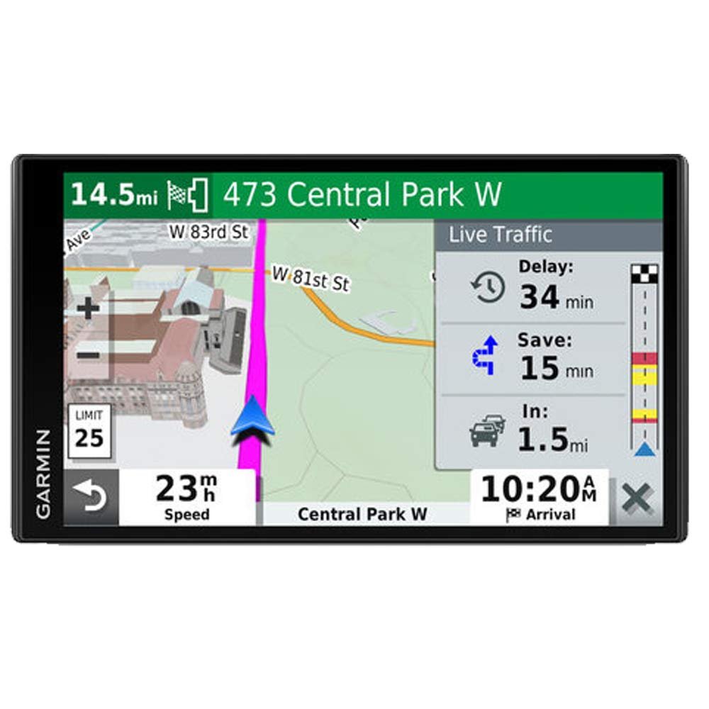 Garmin 010-02038-02 DriveSmart 65, Built-in Voice-Controlled GPS Navigator with 6.95 High-Res Display, Black