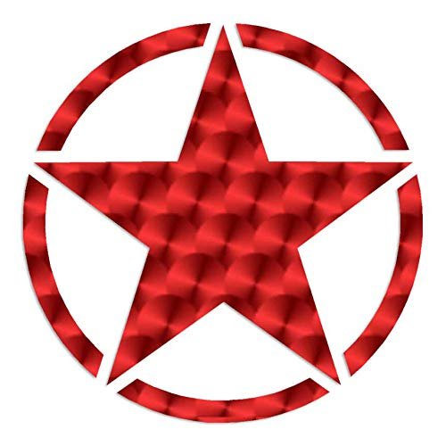Army Star - Vinyl Decal Sticker - 12" x 12" - Red Engine Turn