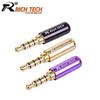 Davitu 100pcs/lot Mini Jack 3.5mm 4 Poles Male Plug Aluminum Shell Stereo 4 Pin 3.5mm Plug Wire Connector Heaphone Plug Earphone Jack - (Color: Mixed Colors) view 2