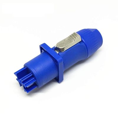 Davitu 100Set 3 Pin Davitu PowerCON Type A NAC3FCA+NAC3MPA-1 Chassis Plug Panel Adapter Blue and Gray - (Color: Gray)