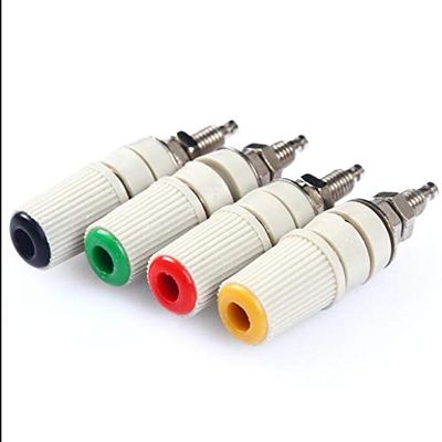 Onvas connector M548 copper terminal 5mm/30A, high current 4mm banana socket/terminal/ground plug - (Color: Black)