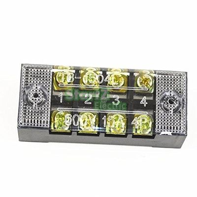 Davitu 1 Pcs Dual Row Barrier Screw Terminal Block Wire Connector 600V 15A TB15 series - (Color: 4 Position)