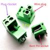 Davitu 3PCS YT2102 2EDG Pitch 5.08 mm Plug Terminal PCB Terminal Wiring plug+Straight Pin/Bent Pin Socket PCB Socket 14PIN-16PIN - (Color: 15P Bent) view 2