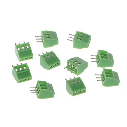 Davitu 10 Pcs 2Pin-10Pin Screw PCB Mounted Terminal Blocks Connector 2.54mm Pitch - (Color: 3pin)