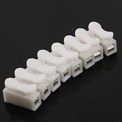 Davitu 10pcs CH-2 Press Type Electric Connection Quick Wiring Terminal for LED Lighting @8 JDH99 - (Color: White)