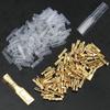 Davitu 100x 2.8mm Gold Crimp Terminal Female Spade Electrical Connectors & Insulating Sleeve Wrap Kit view 2