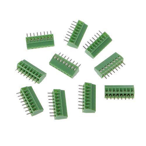 Davitu 10 Pcs 2Pin-10Pin Screw PCB Mounted Terminal Blocks Connector 2.54mm Pitch - (Color: 8pin)