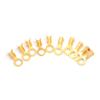 Davitu 100 Pcs gold brass Car Speaker 5.2mm Female Spade view 1
