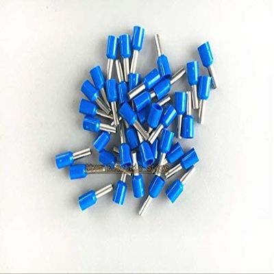 Davitu 1000PCS Pin VE1518 European cold end tube type terminal E1518 pin terminal wire connecting terminal - (Color: Blue)
