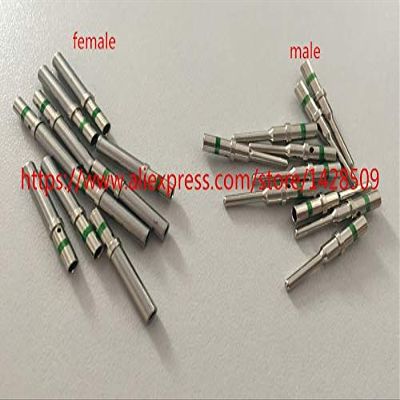 Davitu 50 Set Deutsch DT Terminals 14 AWG Solid Crimp Terminals Pin 0462-209-16141 0460-215-16141 - (Color: male)