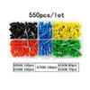 Davitu Davitu 550pcs/lot tube insulating terminals E0508 E7508 E1008 E1508 E2508 PZ0.25-2.5 pliers 0.25-2.5mm2 wire crimp connector - (Color: 550pcs terminals) view 3