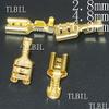 Davitu 100Pcs Brass Crimp Terminal 2.8/4.8/6.3mm Female Spade Connectors with 100Pcs Insulating Sleeves 22-16 AWG - (Color: 6.3mm 100Pairs) view 2