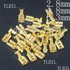 Davitu 100Pcs Brass Crimp Terminal 2.8/4.8/6.3mm Female Spade Connectors with 100Pcs Insulating Sleeves 22-16 AWG - (Color: 6.3mm 100Pairs) view 4