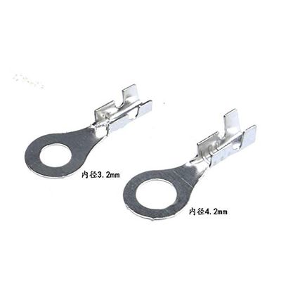 Davitu 20pc inner diameter 3.2mm 4.2mm O type Circular lugs cold-pressed crimp terminal car connectors - (Color: 4point2)