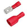 Davitu Davitu New Hot 100 Red Spade Crimp Terminals Fully Insulated Electrical Connectors Audio Wiring view 1