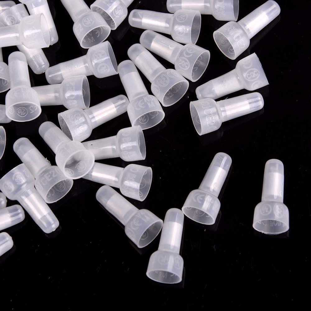 Davitu 1000Pcs/bag 16-14 AWG Gauge Car Audio Wire Connector Terminals Closed End Crimp Cap
