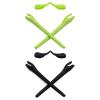 Mryok 2 Pair Replacement Earsocks Nosepieces Kits for Oakley Radar EV Path OO9208 / Pitch OO9211 / Asian Fit OO9275 - Green & Black view 1