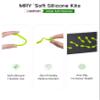 Mryok 2 Pair Replacement Earsocks Nosepieces Kits for Oakley Radar EV Path OO9208 / Pitch OO9211 / Asian Fit OO9275 - Green & Black view 4
