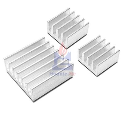 3PCS Aluminum Heatsink Fans Pure Cooler Adhesive Kit for Cool for Raspberry Pi 3 Heat Sink Set Kit