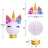 MOAXMOA Unicorn Paper Lanterns Party Supplies Table Centerpieces Decorations for Birthday Baby Shower Wedding Party Decor (Gold Pink White) view 3