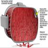 Decal Style Skin Wrap Compatible with Oculus Go Headset - Binary Rain Red (Oculus NOT Included) view 2