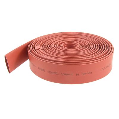Aexit 14mm Diameter Electrical equipment Ratio 2:1 Heat Shrinking Shrinkable Tube Red 10M Long