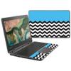 MightySkins Skin Compatible With Lenovo 300e Chromebook 11.6" (2018) - Baby Blue Chevron | Protective, Durable, and Unique Vinyl wrap cover | Easy To Apply, Remove | Made in the USA view 1