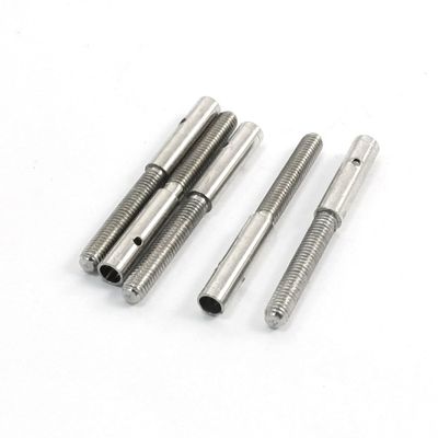 Aexit 5pcs Silver Electrical equipment Tone Steel Close Loop Extenders 3mm Dia Thread 1.3" Length