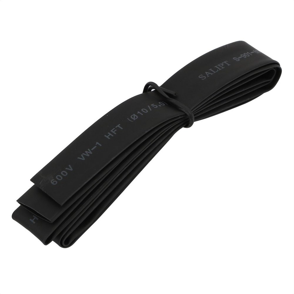 Aexit 3.3Ft Length Electrical equipment 10mm Inner Dia Polyolefin Insulated Heat Shrink Tube Wire Wrap Black
