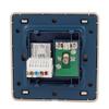 Aexit Compter + Distribution electrical Cable TV 2 Port Socket Outlet Wall Plate Golden Tone 86mmx86mm view 3